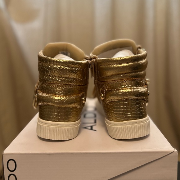 Aldo Metallic High Top Sneakers - Picture 4 of 7